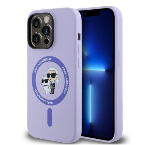 Karl Lagerfeld KLHMP14XSCMKCRHU iPhone 14 Pro Max 6.7" purpurowy/purple hardcase Silicone Karl&Choupette Heads Ring MagSafe