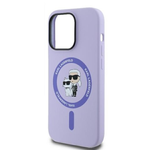 Karl Lagerfeld KLHMP14XSCMKCRHU iPhone14 Pro Max 6.7" purpurowy/purple hardcase Silicone Karl&Choupette Heads Ring MagSafe