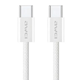 AWEI kabel CL-219T USB-C na USB-C 60W biały/white iPhone 15