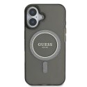 Guess GUHMP16SHFGEREK iPhone 16 6.1" czarny/black hardcase IML Glitter Circle MagSafe