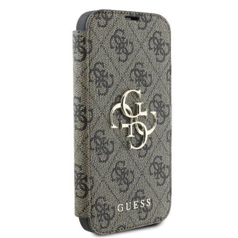 Guess GUBKP16S4GMGBR iPhone 16 6.1" brązowy/brown book 4G Metal Logo