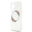 Guess GUHMP16MHFWFCT iPhone 16 Plus 6.7" przeźroczysty/transparent hardcase IML Flowers Wreath MagSafe