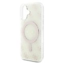 Guess GUHMP16SH4DTEH iPhone 16 6.1" biały/white hardcase IML 4G Background MagSafe