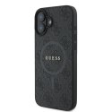 Guess nakładka do iPhone 16 Plus 6,7" GUHMP16MG4GFRK czarna hardcase 4G Ring Classic Logo MagSafe