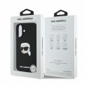 Karl Lagerfeld nakładka do iPhone 16 6,1" KLHMP16SSKHPPLK czarna hardcase Silicone KL Head Print MagSafe