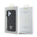 Guess nakładka Leather 4G Triangle Strass do iPhone 16 6,1" GUHCP16SP4TDPK czarna MagSafe