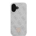 Guess nakładka Leather 4G Triangle Strass do iPhone 16 6,1" GUHCP16SP4TDPP różowa MagSafe