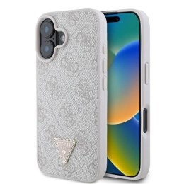 Guess nakładka Leather 4G Triangle Strass do iPhone 16 Plus 6,7