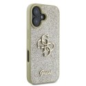 Guess nakładka do iPhone 16 6,1" GUHCP16SHG4SGD złota hardcase Fixed Glitter Big 4G