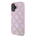 Guess nakładka do iPhone 16 6,1" GUHMP16SPGPYSP różowa hardcase Peony Script MagSafe