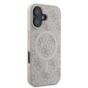 Guess nakładka do iPhone 16 Plus 6,7" GUHMP16MG4GFRP różowa hardcase 4G Ring Classic Logo MagSafe