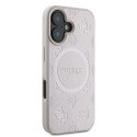 Guess nakładka do iPhone 16 Plus 6,7" GUHMP16MPSAPSMEP różowa hardcase Saffiano Peony Classic Logo MagSafe