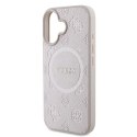 Guess nakładka do iPhone 16 Plus 6,7" GUHMP16MPSAPSMEP różowa hardcase Saffiano Peony Classic Logo MagSafe