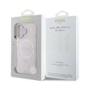 Guess nakładka do iPhone 16 Plus 6,7" GUHMP16MPSAPSMEP różowa hardcase Saffiano Peony Classic Logo MagSafe