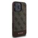 Guess nakładka do iPhone 16 Pro 6,3" GUHCP16LG4GLBR brązowa hardcase 4G Bottom Stripe