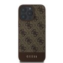 Guess nakładka do iPhone 16 Pro 6,3" GUHCP16LG4GLBR brązowa hardcase 4G Bottom Stripe