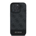 Guess nakładka do iPhone 16 Pro 6,3" GUHCP16LG4GLGR szara hardcase 4G Bottom Stripe