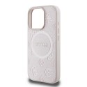 Guess nakładka do iPhone 16 Pro 6,3" GUHMP16LPSAPSMEP różowa hardcase Saffiano Peony Classic Logo MagSafe