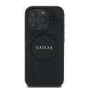 Guess nakładka do iPhone 16 Pro Max 6,9" GUHMP16XPSAPSMEK czarna hardcase Saffiano Peony Classic Logo MagSafe