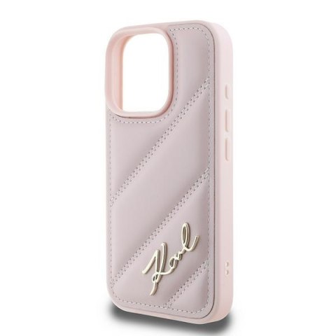 Karl Lagerfeld KLHCP16XPQDSMGP iPhone 16 Pro Max 6.9" różowy/pink hardcase Quilted Signature