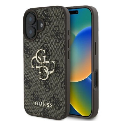 Guess nakładka 4G Big Logo do iPhone 16 Plus 6,7" GUHCP16M4GMGBR brązowa