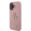 Guess nakładka Fixed Glitter Big 4G do iPhone 16 6,1" GUHCP16SHG4SGP różowa