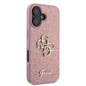 Guess nakładka Fixed Glitter Big 4G do iPhone 16 6,1" GUHCP16SHG4SGP różowa