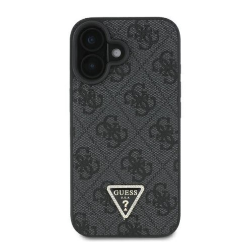 Guess nakładka Leather Metal Logo Strass Crossbody do iPhone 16 6,1" GUHCP16SP4TDSCPK czarna