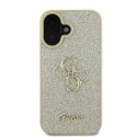 Guess nakładka do iPhone 16 Plus 6,7" GUHCP16MHG4SGD złota hardcase Fixed Glitter Big 4G