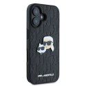 Karl Lagerfeld KLHCP16MPGKLKCPK iPhone 16 Plus 6.7" czarny/black hardcase Monogram Karl&Chaoupette Head Pin