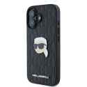 Karl Lagerfeld KLHCP16SPGKLKIPK iPhone 16 6.1" czarny/black hardcase Monogram Karl Head Pin