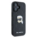 Karl Lagerfeld KLHCP16SPGKLKIPK iPhone 16 6.1" czarny/black hardcase Monogram Karl Head Pin