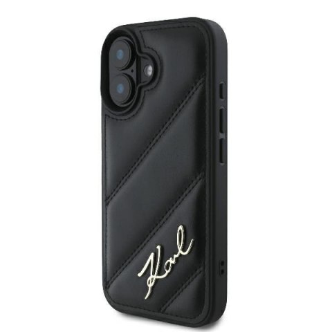 Karl Lagerfeld KLHCP16SPQDSMGK iPhone 16 6.1" czarny/black hardcase Quilted Signature
