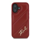 Karl Lagerfeld KLHCP16SPQDSMGR iPhone 16 6.1" czerwony/red hardcase Diagonal Quilted Script