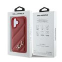 Karl Lagerfeld KLHCP16SPQDSMGR iPhone 16 6.1" czerwony/red hardcase Diagonal Quilted Script