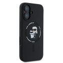 Karl Lagerfeld KLHMP16MSCMKCRHK iPhone 16 Plus 6.7" czarny/black hardcase Silicone Karl&Choupette Heads Ring MagSafe