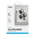 UNIQ Optix Aluminium Camera Lens Protector iPhone 16 Pro 6.3" / 16 Pro Max 6.9" white shimmer szkło na obiektyw aparatu z aplika