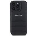 AMG AMHCP16LGSEBK iPhone 16 Pro 6.3" czarny/black hardcase Leather Debossed Lines Black Logo