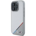 BMW BMHMP16X23PUDTS iPhone 16 Pro Max 6.9" szary/grey hardcase M Carbon Tricolor Line MagSafe