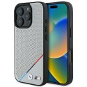 BMW BMHMP16L23PUPDG iPhone 16 Pro 6.3" szary/grey hardcase M Perforated Tricolor Line MagSafe