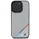 BMW BMHMP16L23PUPDG iPhone 16 Pro 6.3" szary/grey hardcase M Perforated Tricolor Line MagSafe