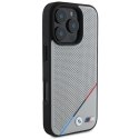 BMW BMHMP16L23PUPDG iPhone 16 Pro 6.3" szary/grey hardcase M Perforated Tricolor Line MagSafe