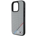 BMW BMHMP16L23PUPDG iPhone 16 Pro 6.3" szary/grey hardcase M Perforated Tricolor Line MagSafe