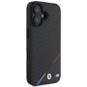 BMW BMHMP16M23PUDTK iPhone 16 Plus 6.7" czarny/black hardcase Carbon Tricolor Line MagSafe