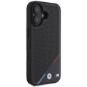 BMW BMHMP16M23PUPDK iPhone 16 Plus 6.7" czarny/black hardcase M Perforated Tricolor Line MagSafe