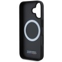 BMW BMHMP16S23PUPDK iPhone 16 6.1" czarny/black hardcase M Perforated Tricolor Line MagSafe