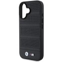 BMW BMHMP16S23PUSPK iPhone 16 6.1" czarny/black hardcase M Perforated And Stitched Line MagSafe