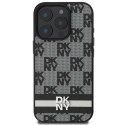 DKNY DKHCP16LPCPTSSK iPhone 16 Pro 6.3" czarny/black hardcase Checkered Pattern & Printed Stripes