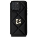 DKNY DKHCP16LPQDSLK iPhone 16 Pro 6.3" czarny/black Quilted Stack Logo