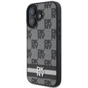 DKNY DKHCP16SPCPTSSK iPhone 16 6.1" 6.1" czarny/black hardcase Checkered Pattern & Printed Stripes